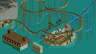 Aeroplane Coaster with underwater queue